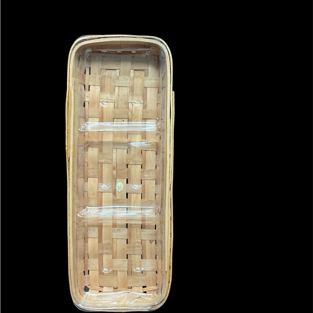 Woven Basket Organizer with Clear Dividers